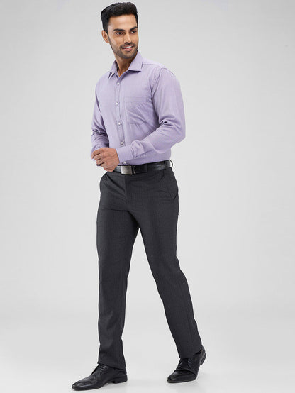 Park Avenue Purple Structure Slim Fit Cotton Blend Formal Shirt