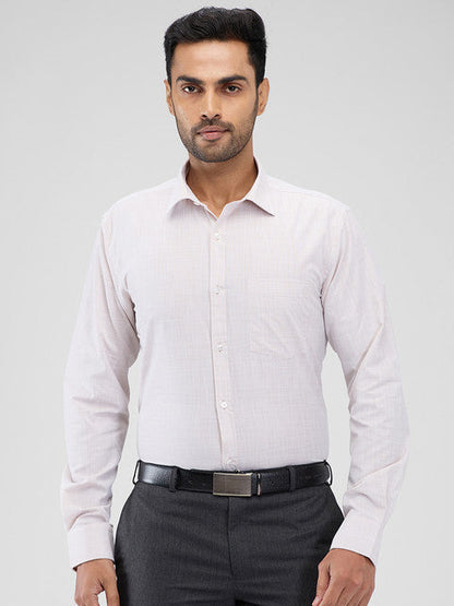 Park Avenue Men Purple Structure Slim Fit Cotton Blend Shirt