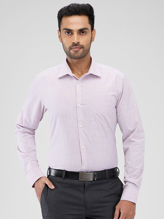 Park Avenue Purple Structure Slim Fit Cotton Blend Formal Shirt