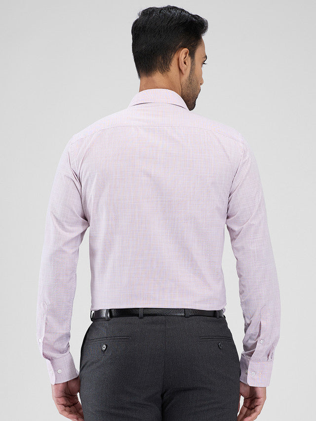Park Avenue Purple Structure Slim Fit Cotton Blend Formal Shirt