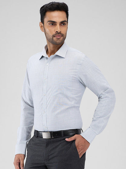 Park Avenue Men Blue Structure Slim Fit Cotton Blend Shirt