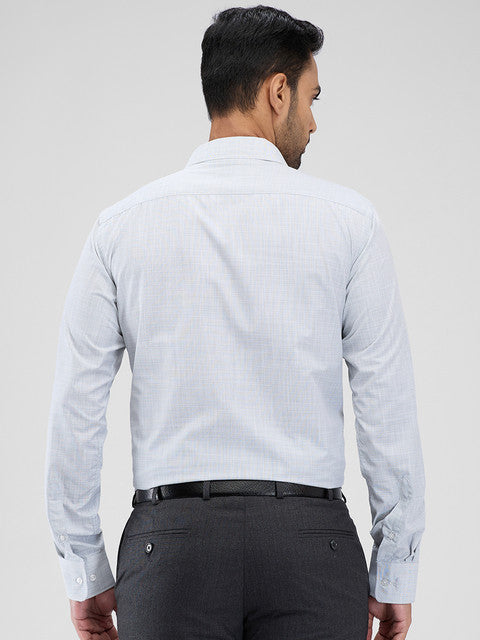 Park Avenue Men Blue Structure Slim Fit Cotton Blend Shirt