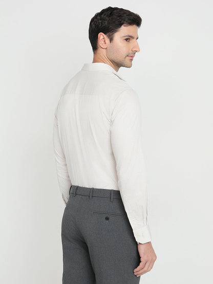 Park Avenue Men Brown Printed Slim Fit Cotton Full Sleeve Formal Shirt