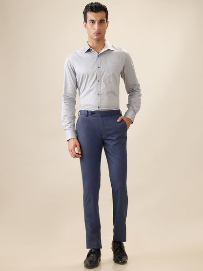 Park Avenue Men Green Printed Slim Fit Cotton Full Sleeve Formal Shirt