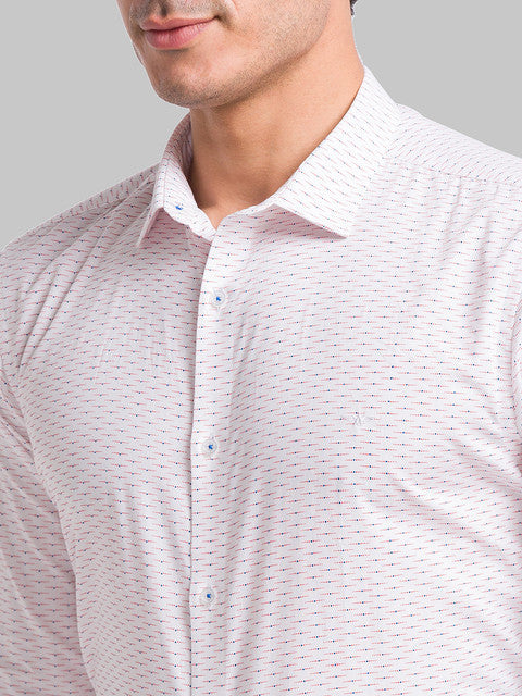 Park Avenue Men Red Slim Fit Printed Shirt