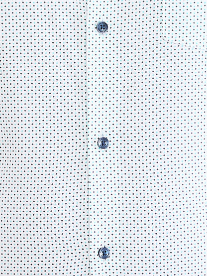 Park Avenue Blue Printed Slim Fit Cotton Formal Shirt