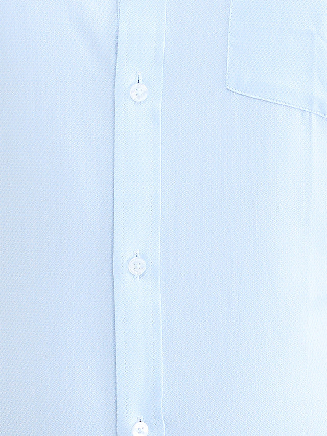 Park Avenue Blue Structure Slim Fit Cotton Formal Shirt