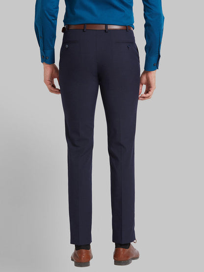 Park Avenue Men Blue Solid Super Slim Fit Trouser