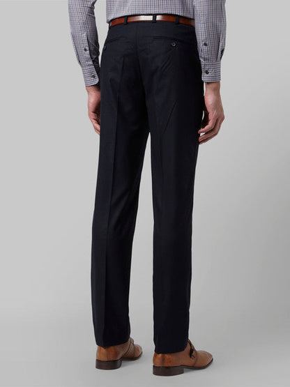 Park Avenue Men Blue Smart Fit Structured Trouser
