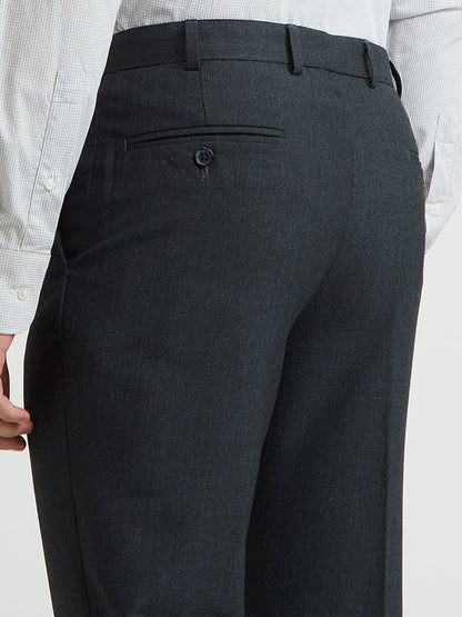 Park Avenue Blue Stripe Regular Fit Polyester Blend Trouser