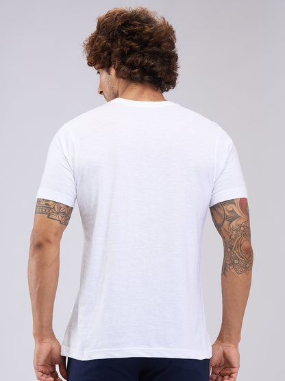Park Avenue Men White Regular Fit Cotton T-Shirt