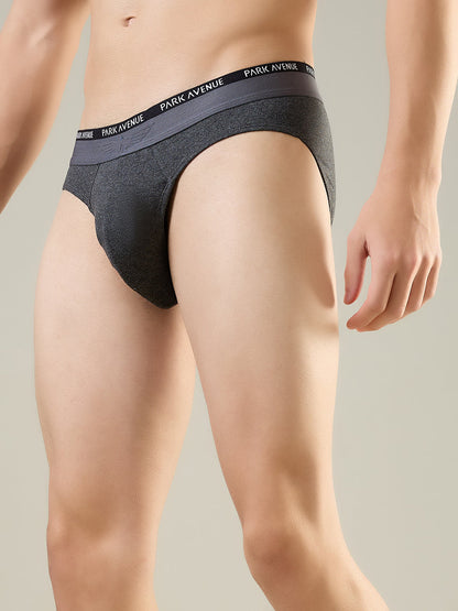 Park Avenue Men Grey Cotton Blend Brief