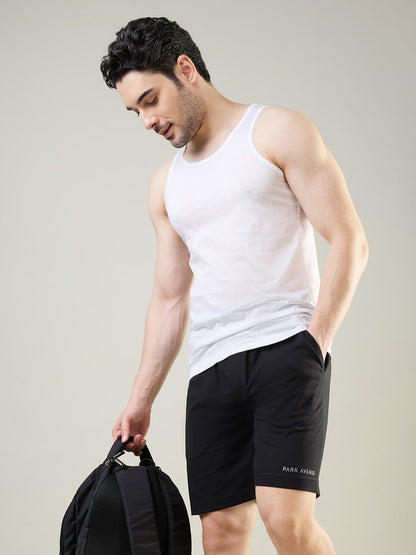 Park Avenue Men White Cotton Vest