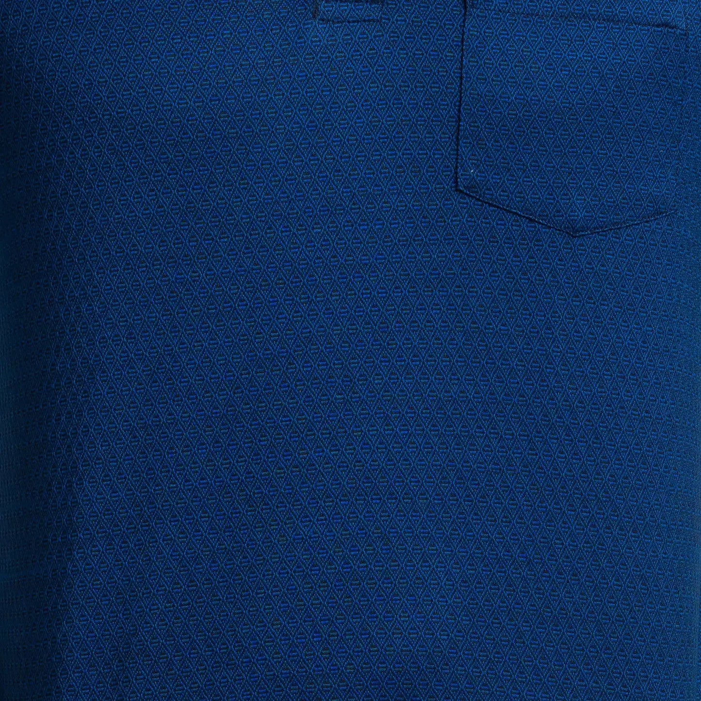 Men Blue Contemporary Fit Jacquard Cotton Half Sleeve Polo T-Shirt