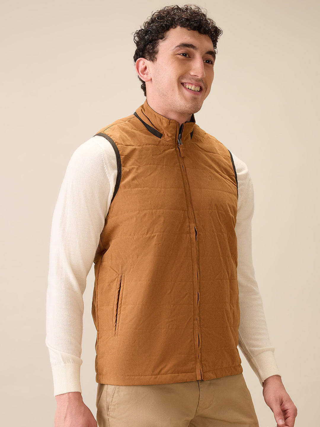 Raymond Men Green Contemporary Fit Polyester Jacket