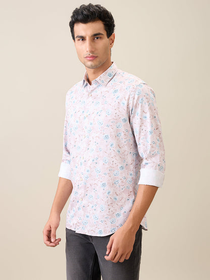 Raymond Men Brown Solid Slim Fit Cotton Casual Shirt