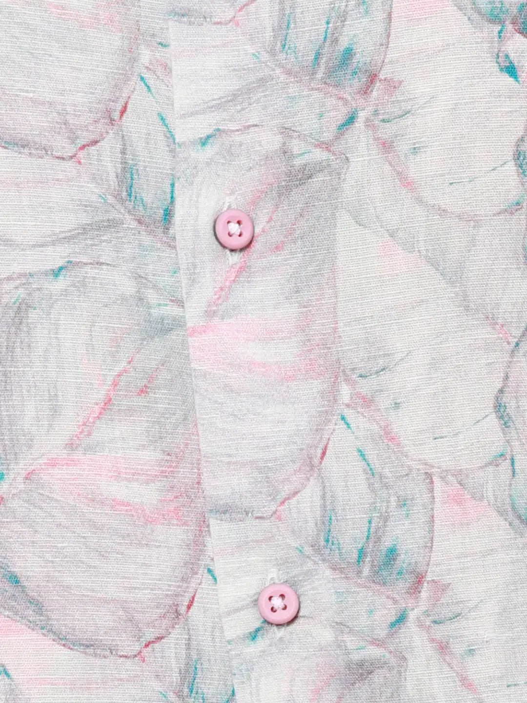 Raymond Men Blue Print Regular Fit Cotton Blend Regular Collar Shirt