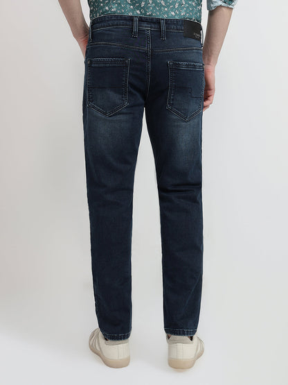 Raymond Men Blue Solid Slim Fit Cotton Blend Jeans