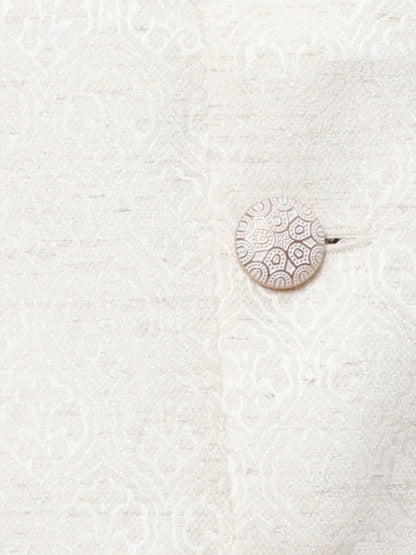 Raymond Men Brown Jacquard Contemporary Fit Polyester Blend Waist Coat