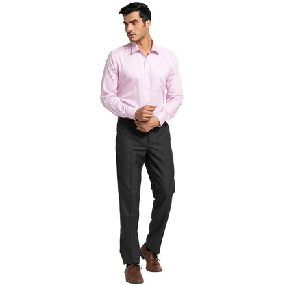 Men Red Contemporary Fit Structure Cotton Full Sleeve Shirts