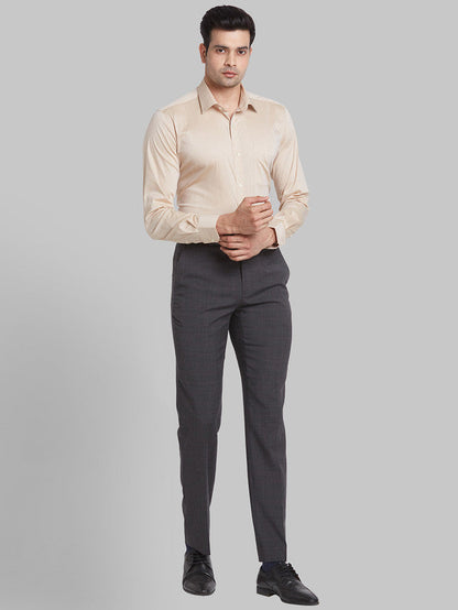 Raymond Brown Structure Contemporary Fit Full Sleeve Cotton Blend Shirt