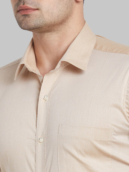 Raymond Brown Structure Contemporary Fit Full Sleeve Cotton Blend Shirt