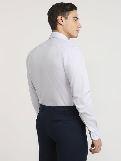 Raymond Men Purple Structure Slim Fit Cotton Formal Shirt