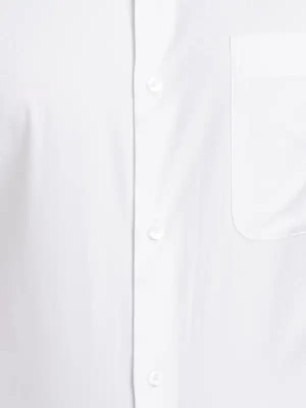 Men White Contemporary Fit Structure Cotton Shirts
