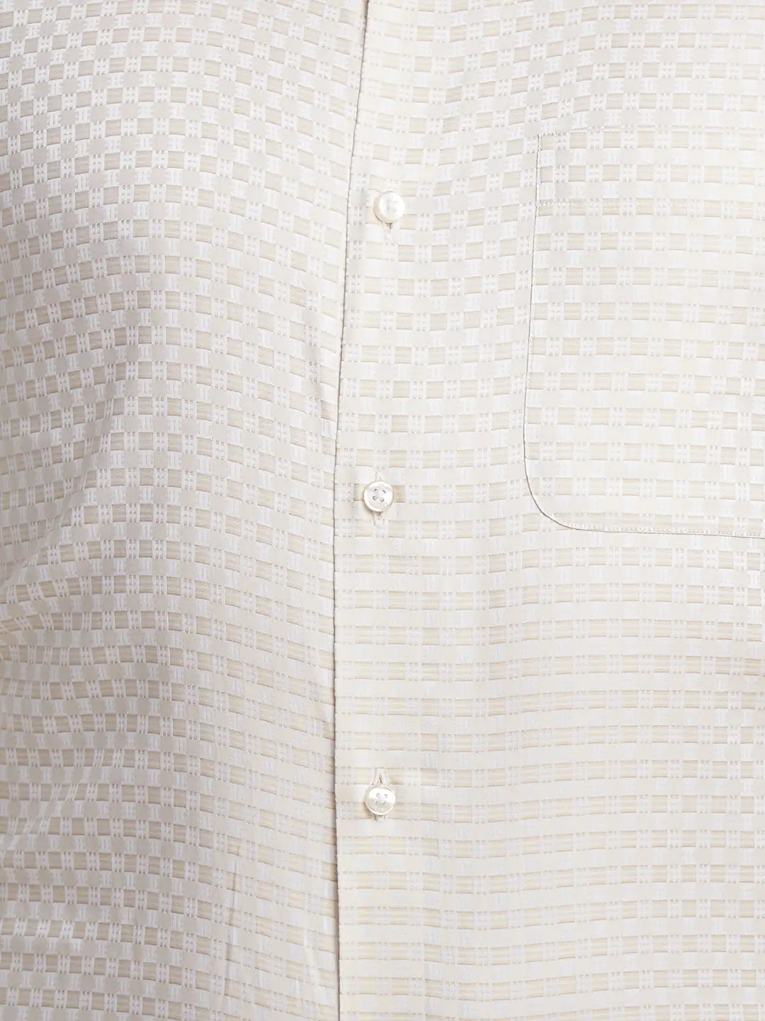 Raymond Men Brown Structured Contemporary Fit Cotton Formal Shirt