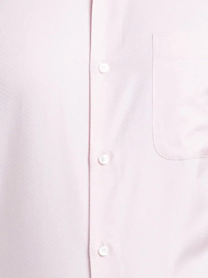 Raymond Men Pink Structured Contemporary Fit Cotton Blend Formal Shirt