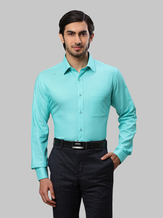 Raymond Green Structure Slim Fit Full Sleeve Cotton Shirt
