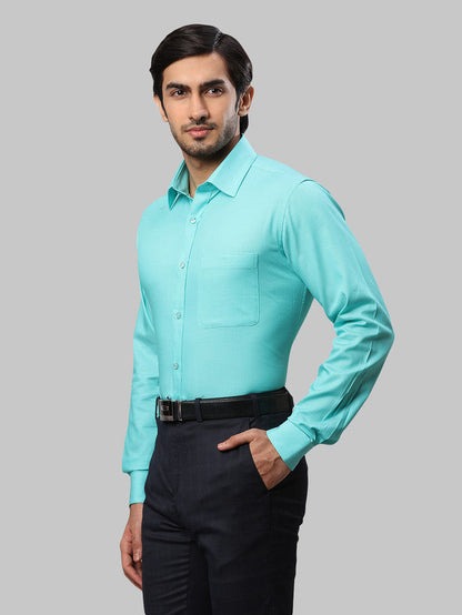 Raymond Green Structure Slim Fit Full Sleeve Cotton Shirt