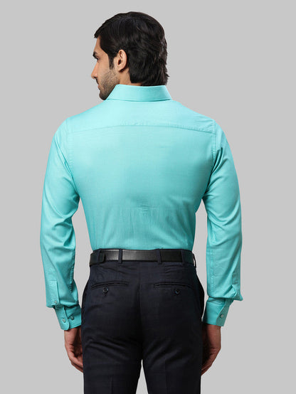 Raymond Green Structure Slim Fit Full Sleeve Cotton Shirt