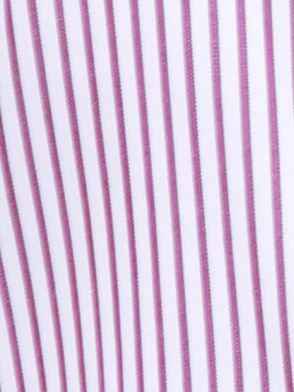 Raymond Men Violet Stripe Slim Fit Cotton Shirt