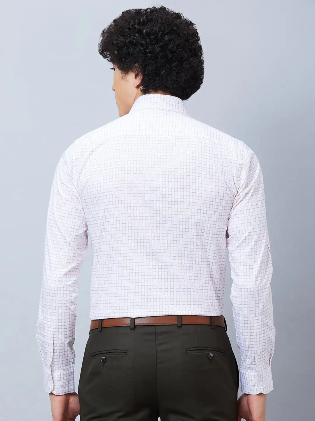 Raymond Men Pink Structured Slim Fit Cotton Formal Shirt