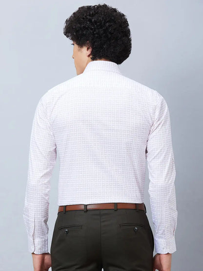 Raymond Men Pink Structured Slim Fit Cotton Formal Shirt