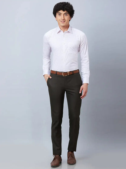 Raymond Men Pink Structured Slim Fit Cotton Formal Shirt