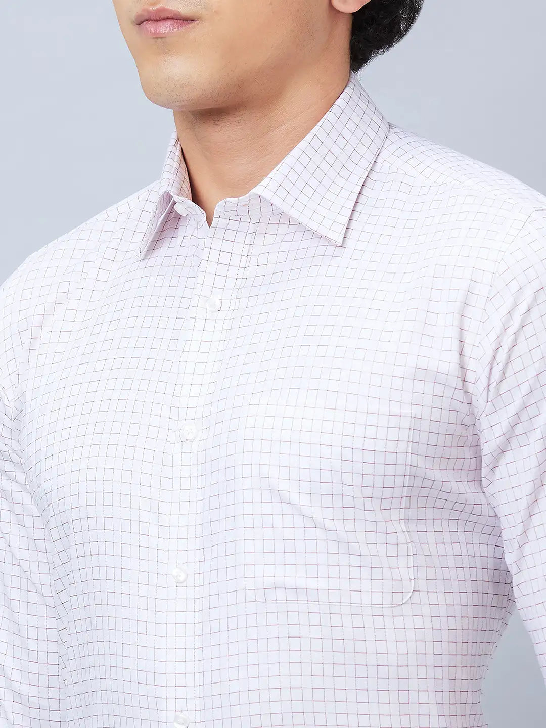 Raymond Men Pink Structured Slim Fit Cotton Formal Shirt
