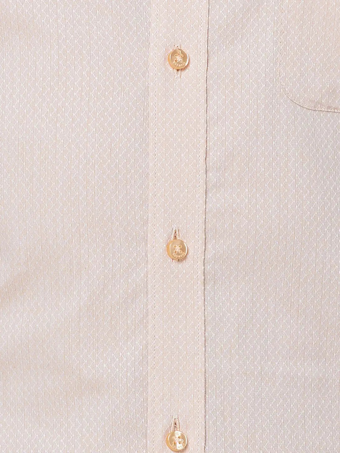 Raymond Men Orange Structure Slim Fit Cotton Shirt