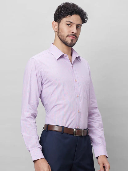 Raymond Men Purple Structured Slim Fit Cotton Formal Shirt