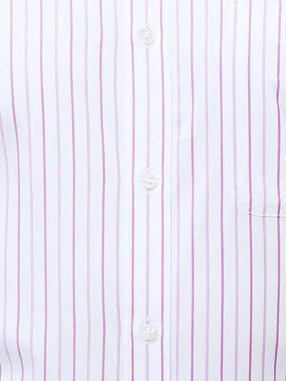 Raymond Men Violet Structure Slim Fit Cotton Shirts