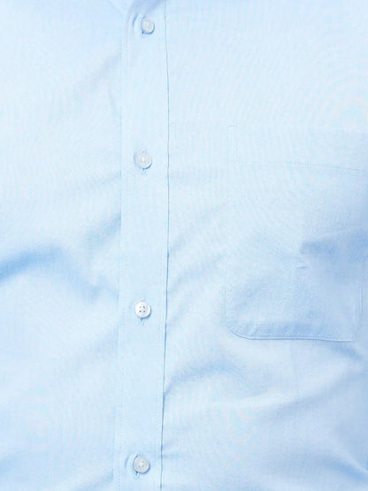 Raymond Men Blue Structure Slim Fit Cotton Shirt