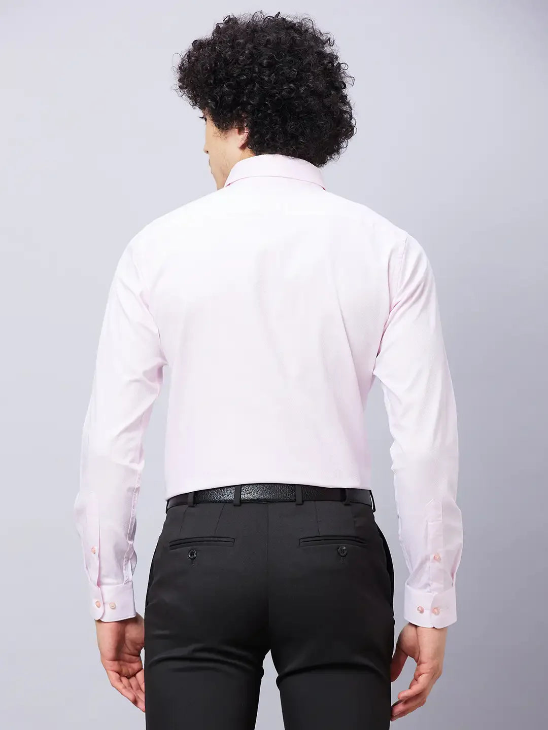 Raymond Men Pink Structured Slim Fit Cotton Formal Shirt