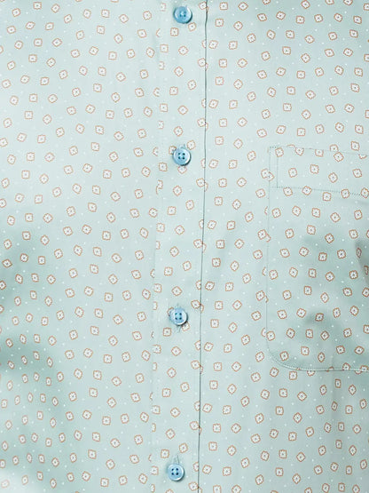 Raymond Men Green Structured Slim Fit Cotton Formal Shirt