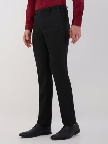 Raymond Men Maroon Structure Slim Fit Cotton Blend Shirt