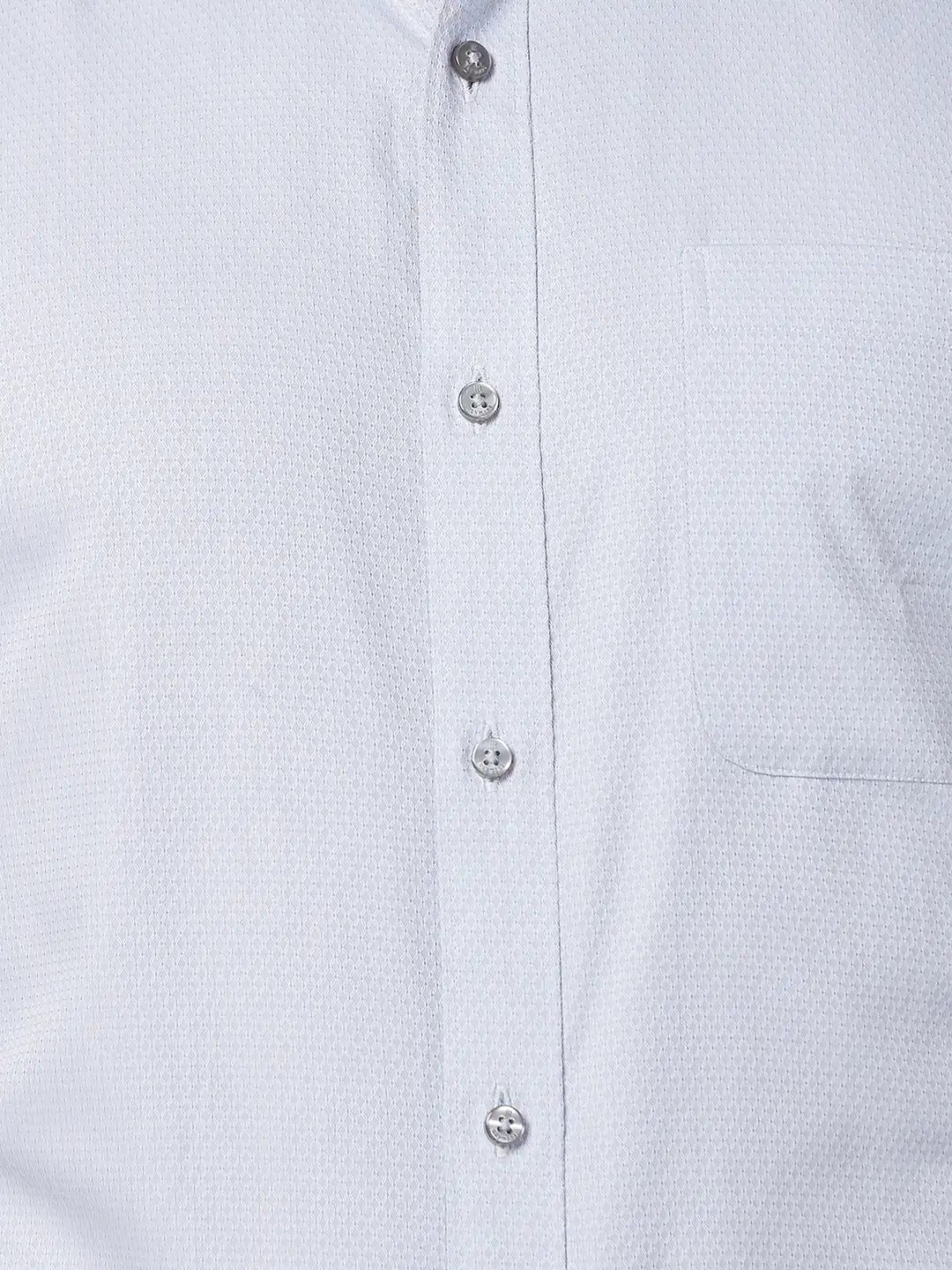 Raymond Men Grey Structure Regular Fit Cotton Shirt