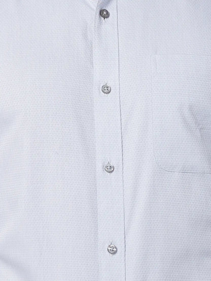 Raymond Men Grey Structure Regular Fit Cotton Shirt
