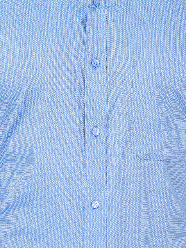 Raymond Men Blue Structure Slim Fit Cotton Shirt