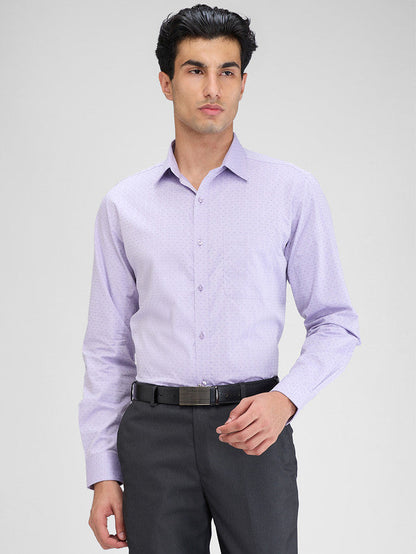 Raymond Purple Structure Slim Fit Full Sleeve Cotton Shirt