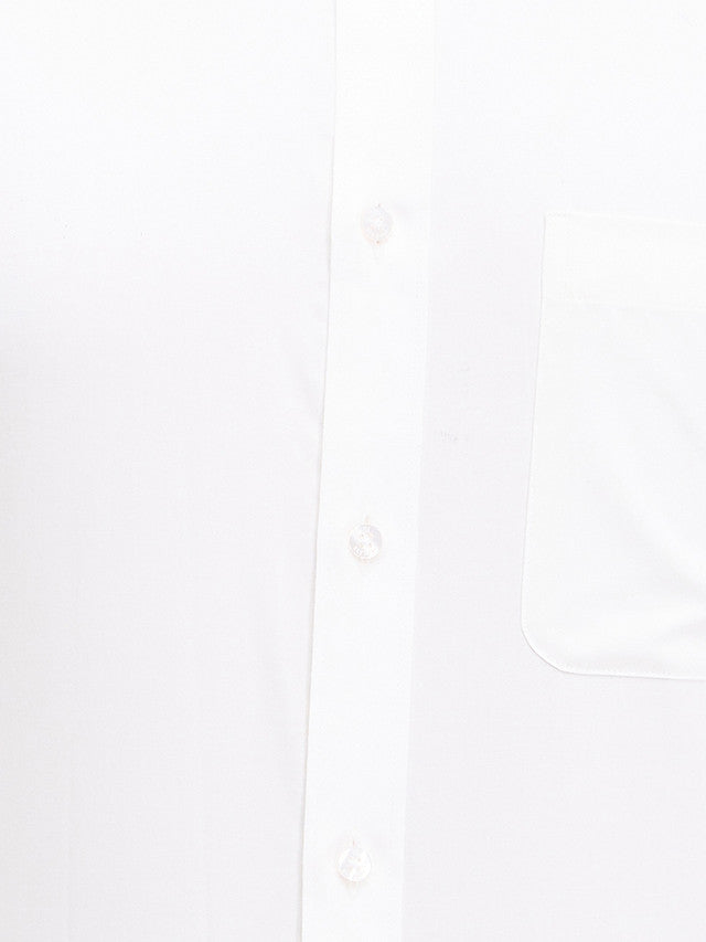 Raymond White Solid Slim Fit Full Sleeve Cotton Shirt